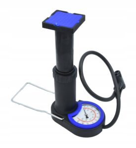 Pompka Rowerowa Samochodowa Nozna z Manometrem-2