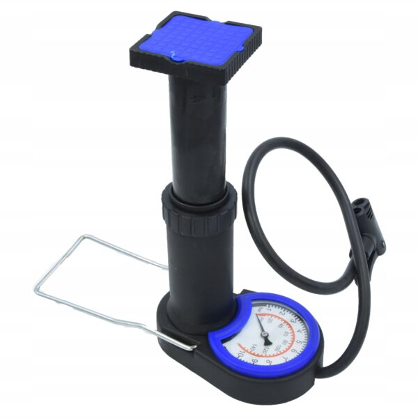 Pompka Rowerowa Samochodowa Nozna z Manometrem-2