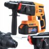 Mega Zestaw Narzedzi aku 2x 4ah 21v 3w1 Mlot Klucz Udarowy Szlifierka Black-5