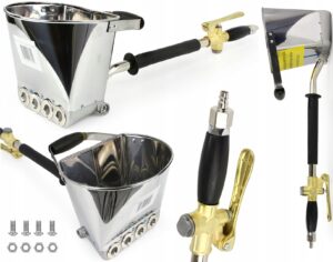 Tynkownica Tynkarka Pneumatyczna do Zaprawy Scian + 4 Dysze