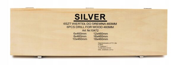 Zestaw Wiertel 6el 460 mm Wiertla do Drewna 6-18mm-2