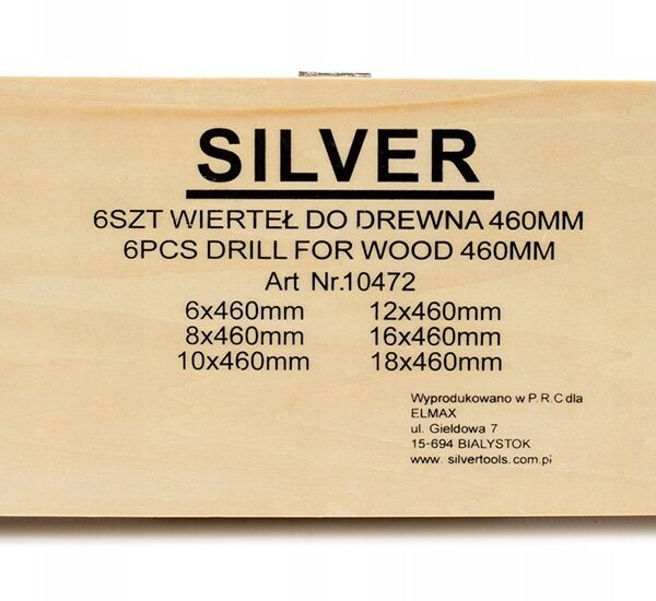 Zestaw Wiertel 6el 460 mm Wiertla do Drewna 6-18mm-2