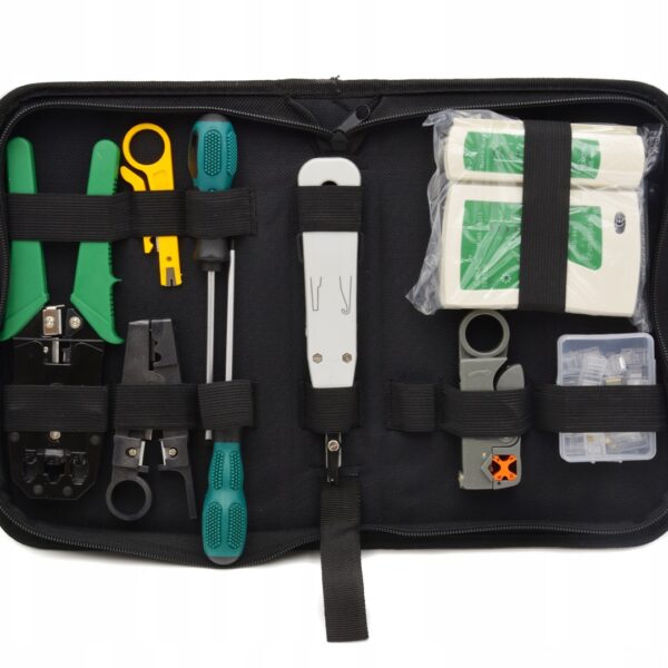 Zestaw Narzedzi Sieciowych Rj45 Tester Zaciskarka-2