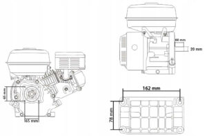 Silnik Spalinowy 7km Gx160 ohv Walek 20mm Olej-16