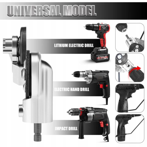 Adapter do Ciecia Blachy na Wiertarke Wkretarke Uniwersalne Nozyce do Blach-7