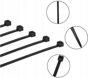 Opaski Zaciskowe Kablowe Trytki uv Czarne 3,6×200-6