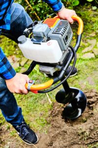Wiertnica Swider Spalinowa + 3 Wiertla 10 15 20 Przedluzka-11