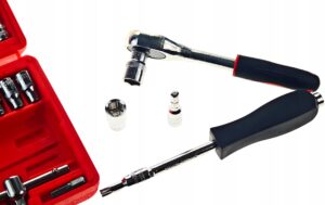 Zestaw Kluczy Bitow Nasadowych Narzedzia 46el 1/4-6