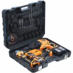 Mega Zestaw Narzedzi aku 2x 4ah 21v 3w1 Mlot Klucz Udarowy Szlifierka Black-8