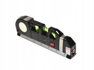 Poziomica Laserowa Krzyzowa z Miarka 2,5m-2