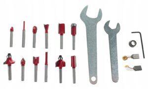 Frezarka Gornowrzecionowa 2450w 6/8mm + 12x Frezy-16