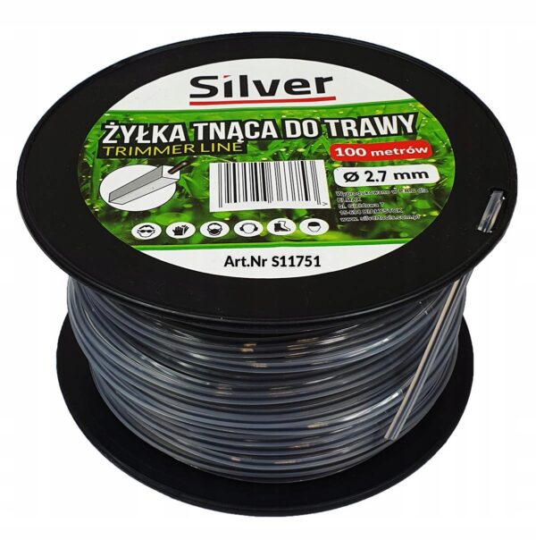 Zylka Tnaca Wzmocniona Zbrojona Silver 2,7mm 100m