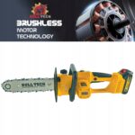 Akumulatorowa Pilarka Pila Lancuchowa Drewna 30cm 21v 2x 4ah Bezszczotkowa-12