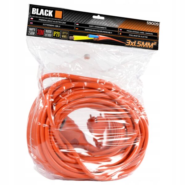 Przedluzacz Elektryczny Black 50m 3×1,5mm Ip20-4