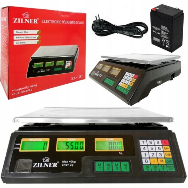 Elektroniczna Waga Sklepowa lcd Kalkulacyjna 40 kg