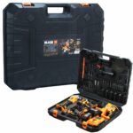 Ogromny Zestaw Narzedzi aku 3x 4ah 21v 4w1 Mlot Szlifierka Wkretarka Klucz-8