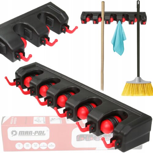 Wieszak Szeregowy Automatyczny Uchwyt na Narzedzia Grabie Miotly