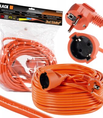 Przedluzacz Elektryczny Black 50m 3×1,5mm Ip20