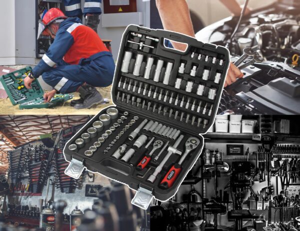 KLUCZE NASADOWE ZESTAW 108 TORX IMBUS GRZECHOTKA BT-6008 WALIZKA