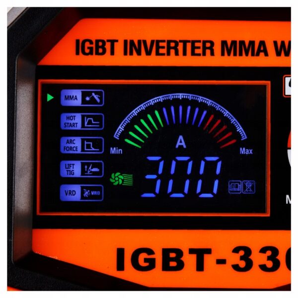 SPAWARKA INWERTOROWA INWERTEROWA MMA TIG LCD 330A IGBT HOT START ANTI STICK