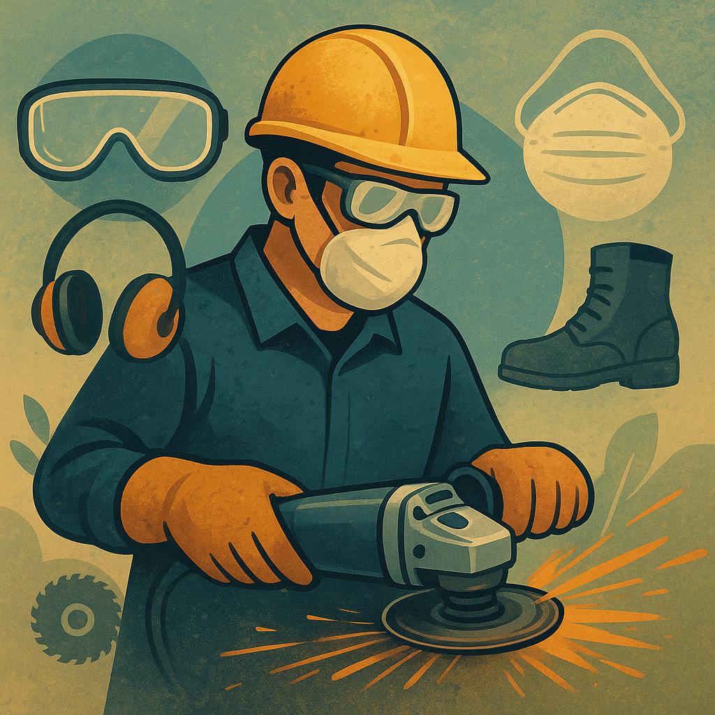 Środki ochrony indywidualnej podczas pracy ze szlifierką i ich prawidłowe stosowanie