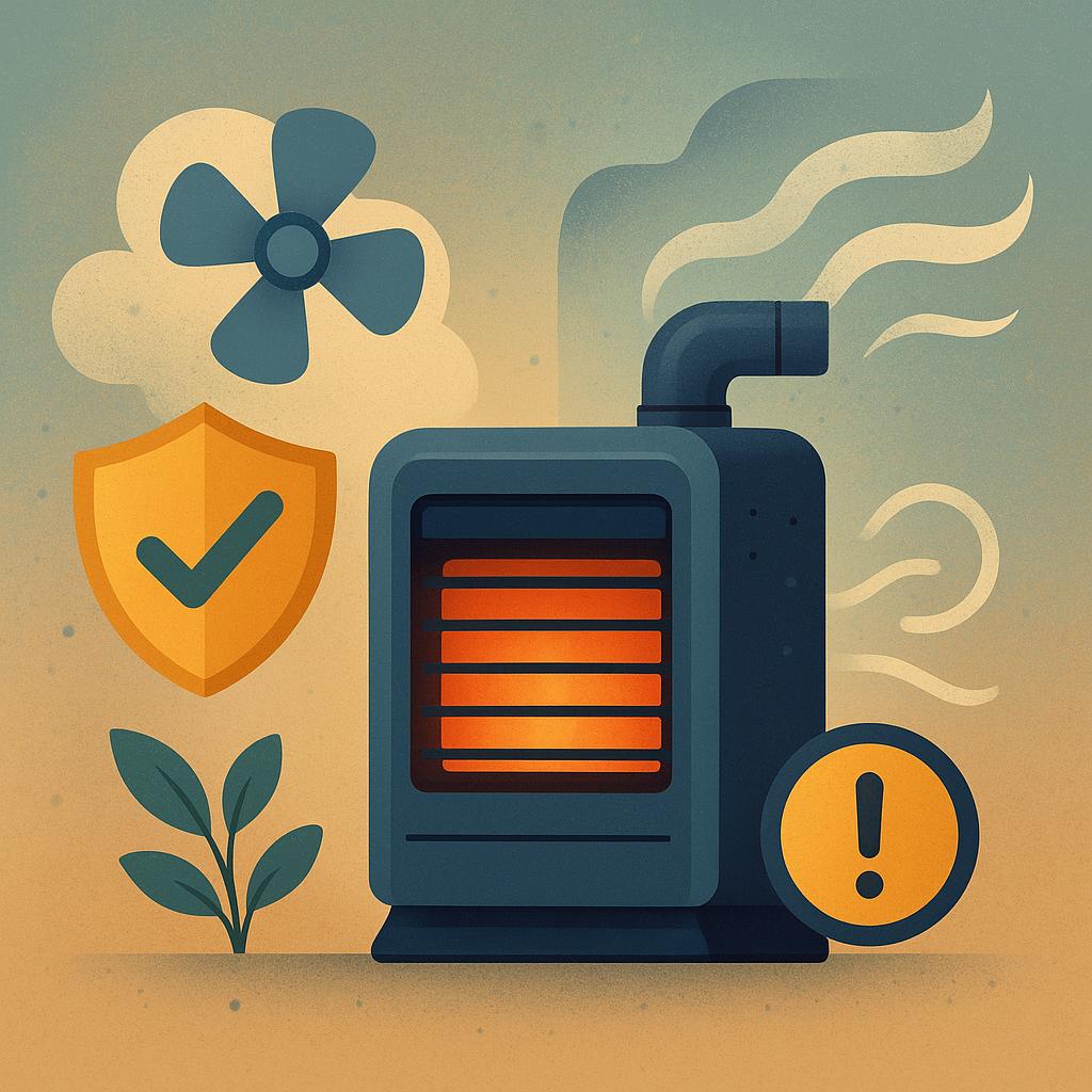 Bezpieczeństwo użytkowania nagrzewnicy spalinowej wentylacja odległości i czujniki