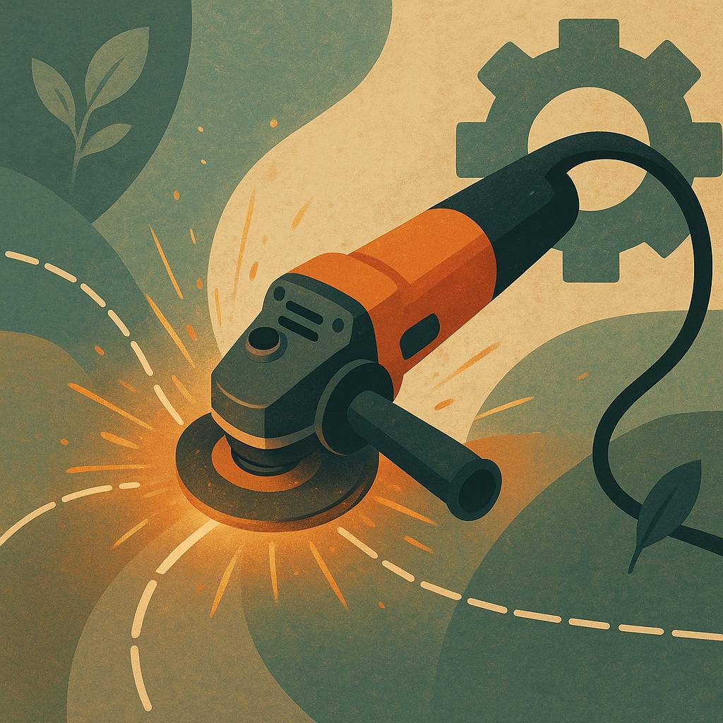 Technika prowadzenia szlifierki kątowej krok po kroku dla cięć prostych i krzywoliniowych