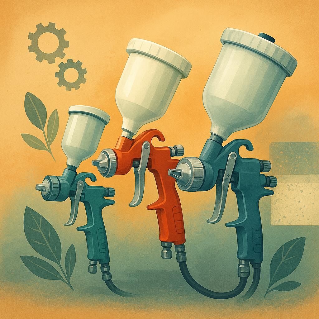 Rodzaje pistoletów natryskowych HVLP LVLP i Airless do jakich prac który wybrać