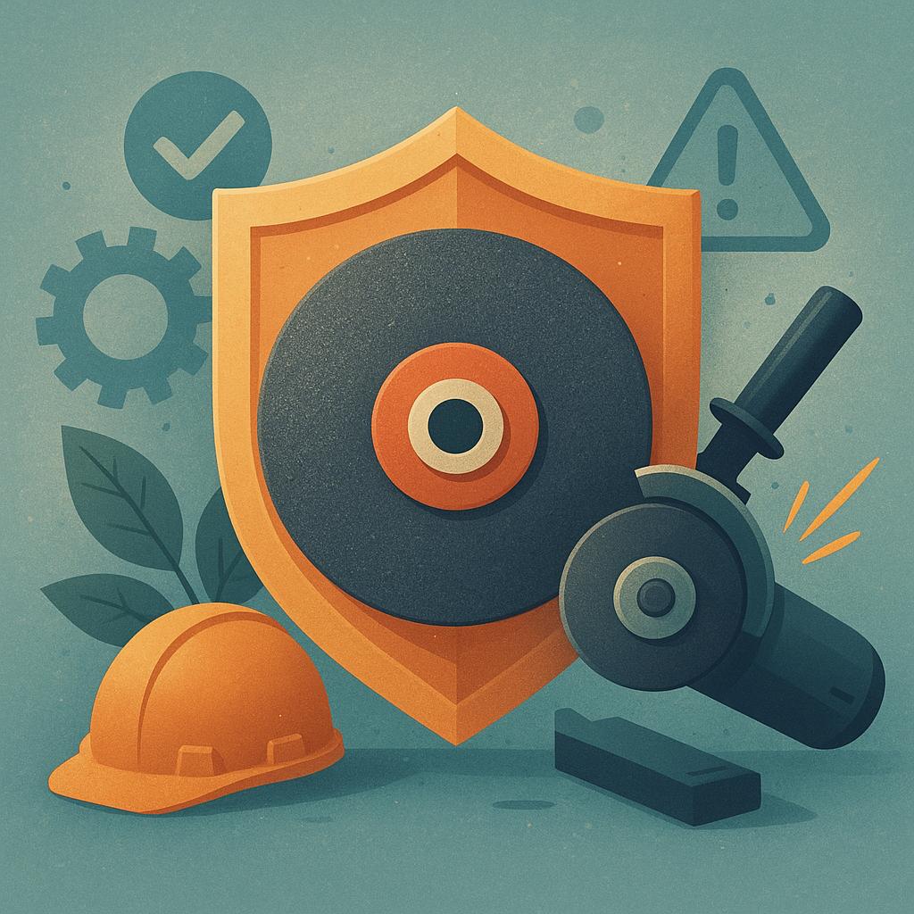 Bezpieczeństwo pracy dobór tarczy zgodny z mocą szlifierki i normami BHP