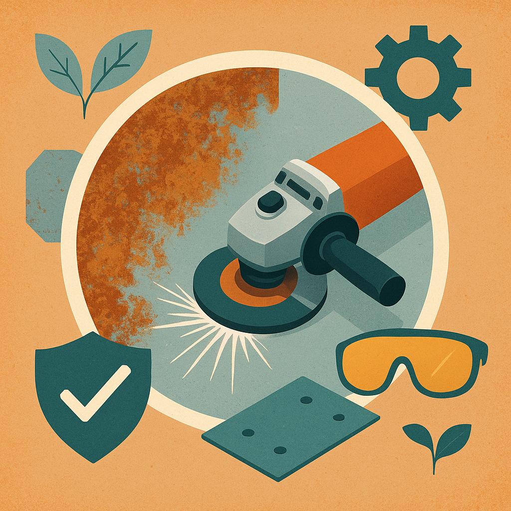 techniki szlifowania rdzy krok po kroku z naciskiem na efektywność i bezpieczeństwo