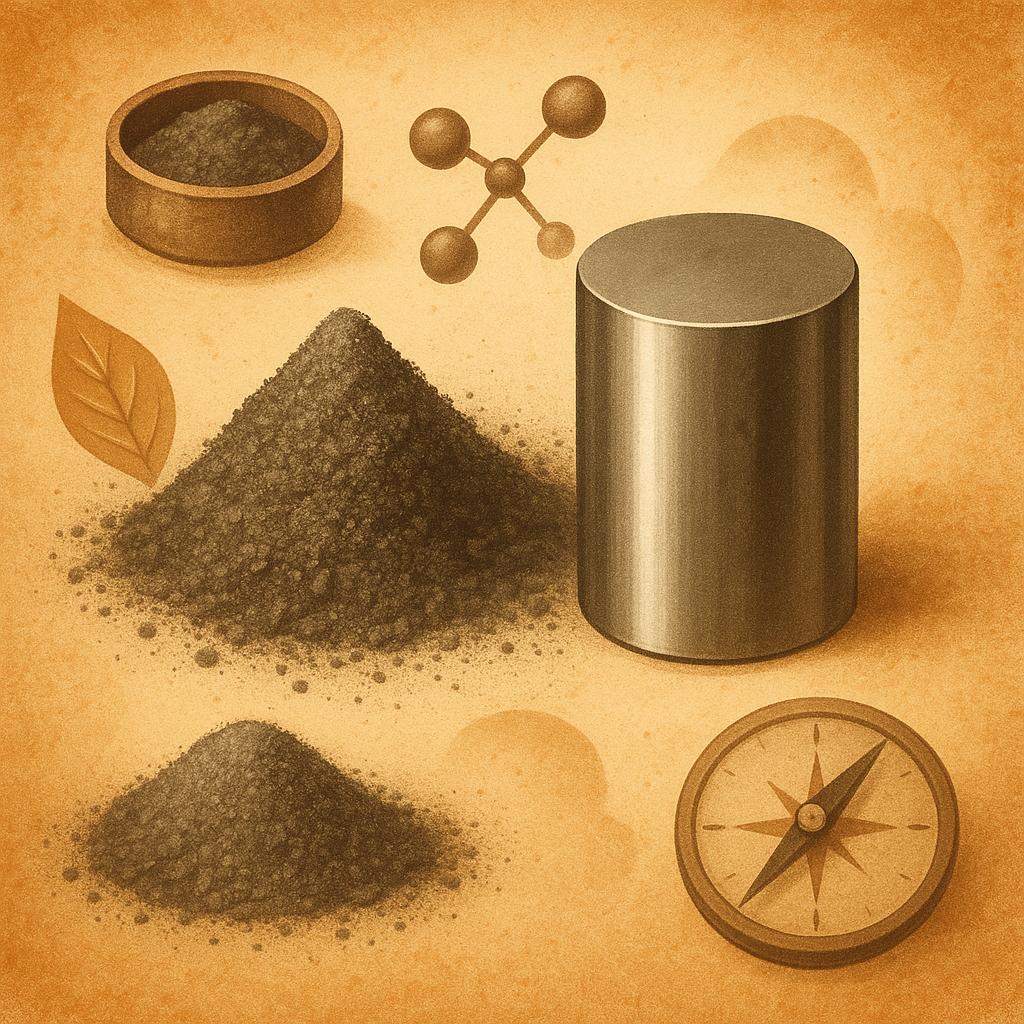 Budowa i skład magnesu neodymowego od proszku metali do supermocnego walca