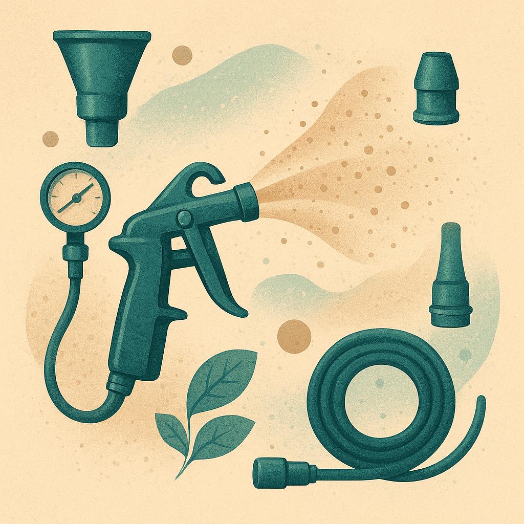 Rodzaje pistoletów do piaskowania i dobór osprzętu do konkretnych zadań