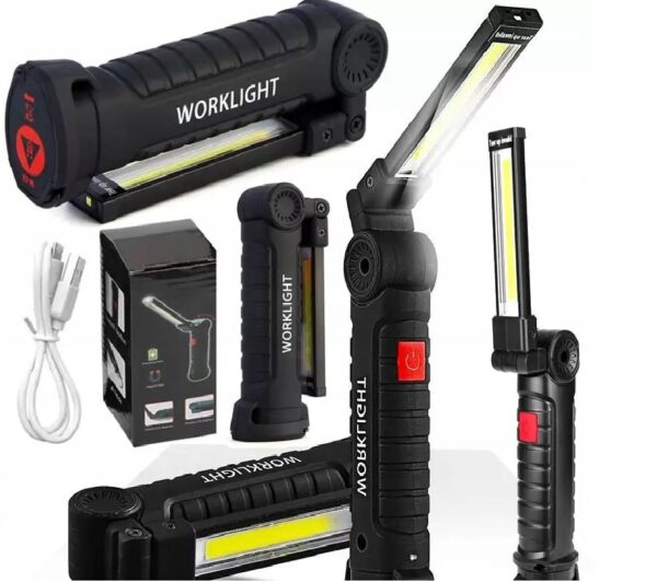 84cde9474db4b49a76bfe8f2de9d-1.jpg LAMPKA WARSZTATOWA LATARKA Z MAGNESEM USB 5w1 - obrazek 1