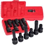 NASADKI UDAROWE 1/2" 6 szt. M14 M16 M18 PIAST KRÓTKIE 45 mm DŁUGIE 78 mm