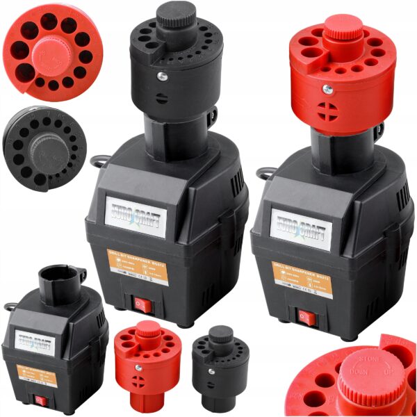 3bd4c6be4dd38c6d5d45dc1e111a-3.jpg OSTRZAŁKA DO OSTRZENIA WIERTEŁ ELEKTRYCZNA DWA ADAPTERY 2x GŁOWICA 3-16MM - obrazek 1