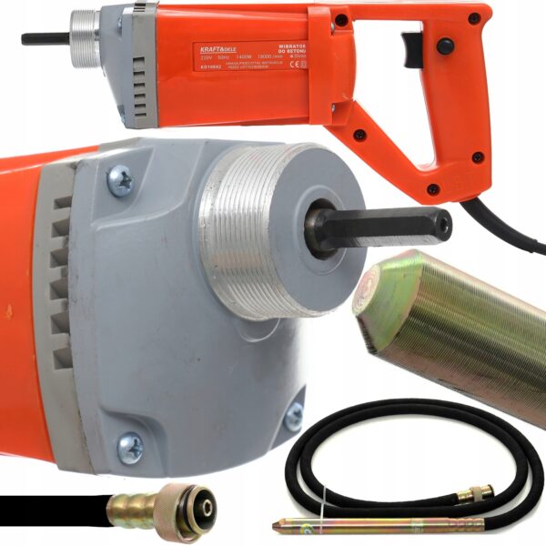 95f4b60a4727a72e8b951ba5013b.jpg Wibrator do betonu Kraft&Dele 1400 W 18000 obr/min - obrazek 1