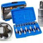 BLACK ZESTAW NASADEK TORX NASADKI KLUCZE NASADOWE W PUDEŁKU E-TORX 1/2 19EL